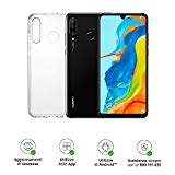 Huawei P30 Lite (Black) Smartphone + cover trasparente, 4GB RAM, memoria 128 GB, Display 6.15" FHD+, Tripla fotocamera posteriore da 48+8+2 MP, fotocamera anteriore 24 MP [Versione Italiana]