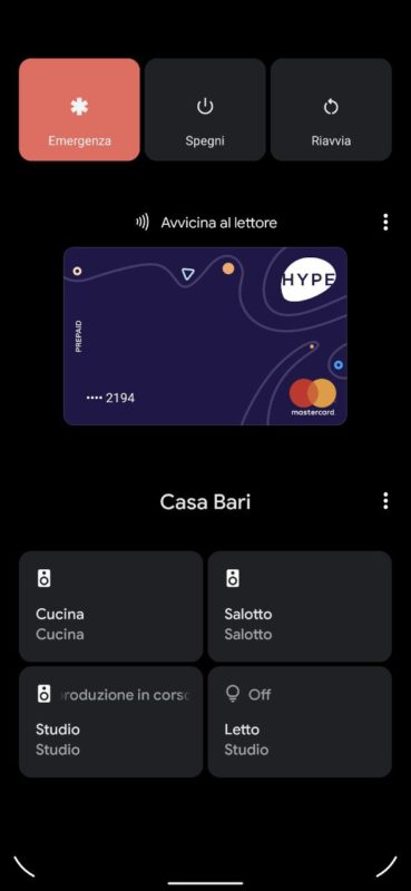 power menu